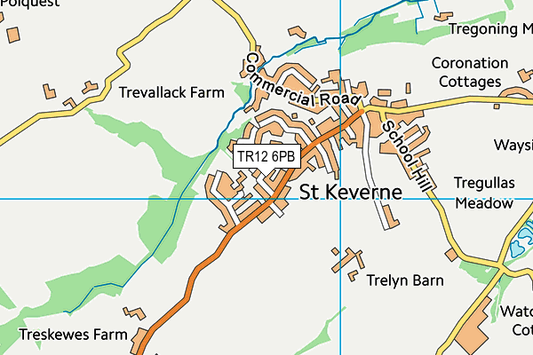 TR12 6PB map - OS VectorMap District (Ordnance Survey)