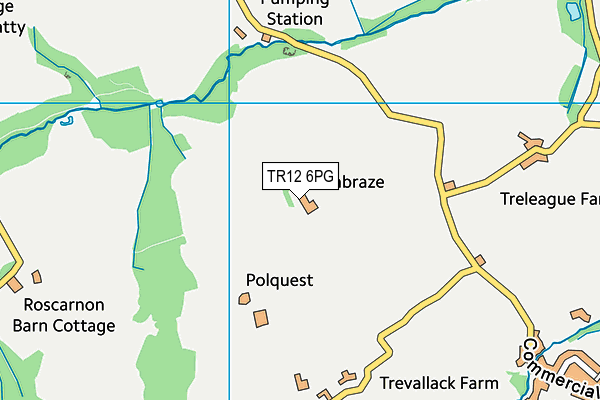 TR12 6PG map - OS VectorMap District (Ordnance Survey)