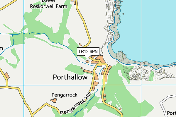 TR12 6PN map - OS VectorMap District (Ordnance Survey)