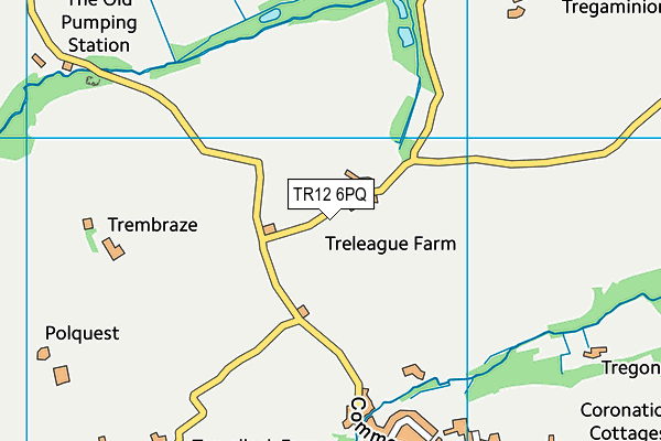 TR12 6PQ map - OS VectorMap District (Ordnance Survey)