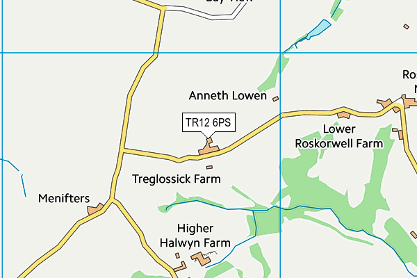 TR12 6PS map - OS VectorMap District (Ordnance Survey)