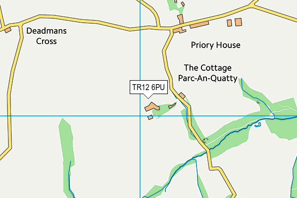 TR12 6PU map - OS VectorMap District (Ordnance Survey)