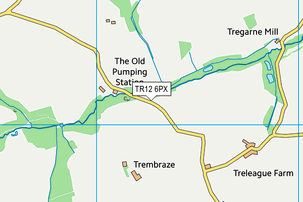 TR12 6PX map - OS VectorMap District (Ordnance Survey)