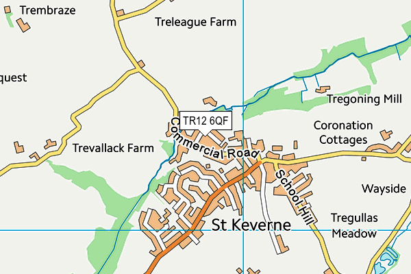 TR12 6QF map - OS VectorMap District (Ordnance Survey)