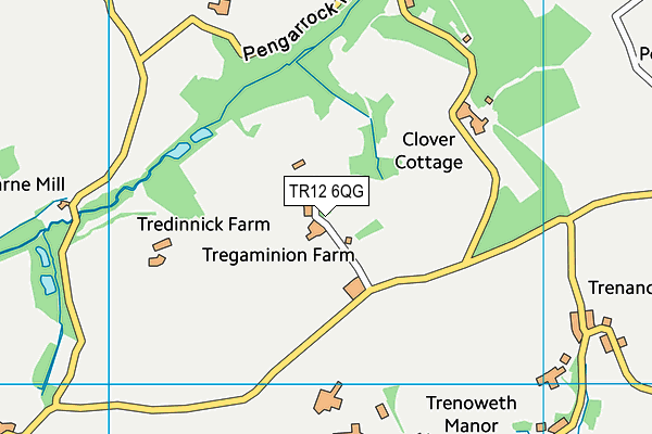 TR12 6QG map - OS VectorMap District (Ordnance Survey)