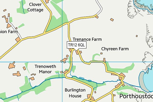 TR12 6QL map - OS VectorMap District (Ordnance Survey)