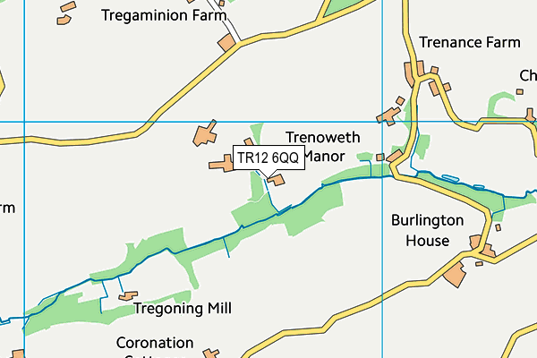 TR12 6QQ map - OS VectorMap District (Ordnance Survey)