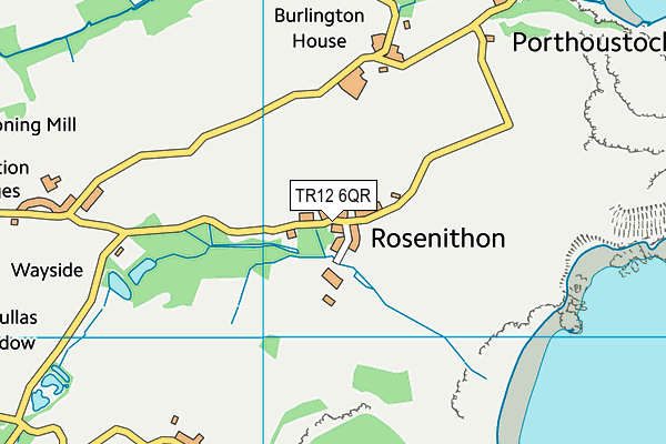 TR12 6QR map - OS VectorMap District (Ordnance Survey)