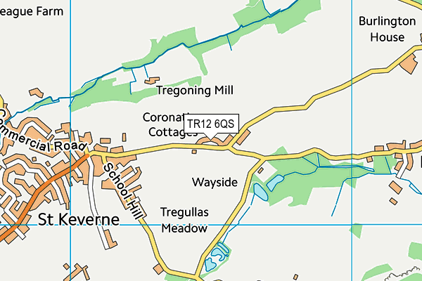 TR12 6QS map - OS VectorMap District (Ordnance Survey)