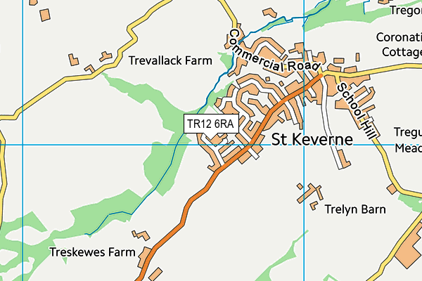 TR12 6RA map - OS VectorMap District (Ordnance Survey)