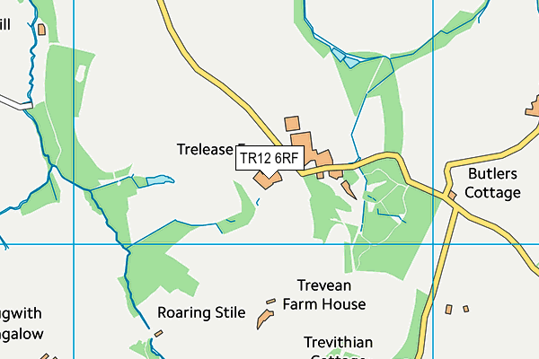 TR12 6RF map - OS VectorMap District (Ordnance Survey)