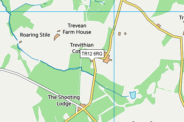 TR12 6RG map - OS VectorMap District (Ordnance Survey)