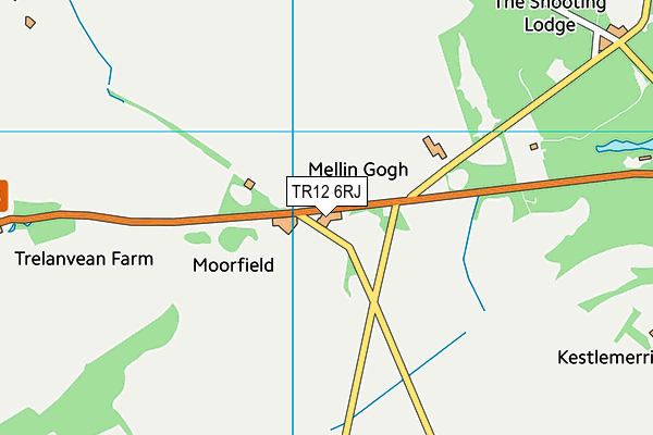 TR12 6RJ map - OS VectorMap District (Ordnance Survey)