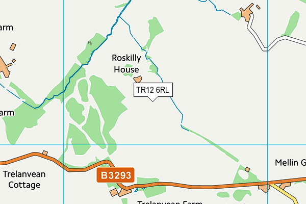 TR12 6RL map - OS VectorMap District (Ordnance Survey)