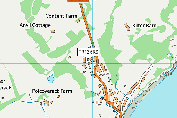 TR12 6RS map - OS VectorMap District (Ordnance Survey)