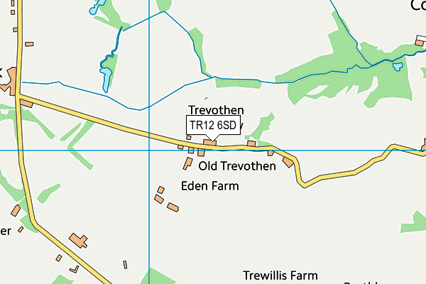 TR12 6SD map - OS VectorMap District (Ordnance Survey)