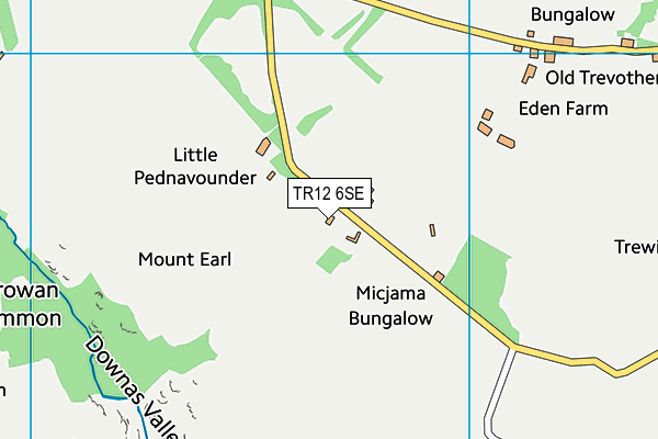 TR12 6SE map - OS VectorMap District (Ordnance Survey)