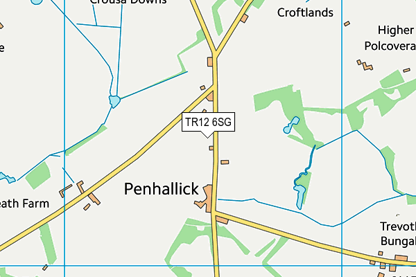 TR12 6SG map - OS VectorMap District (Ordnance Survey)