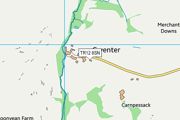 TR12 6SN map - OS VectorMap District (Ordnance Survey)