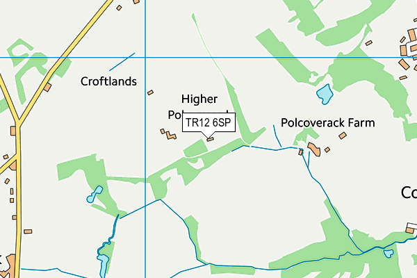 TR12 6SP map - OS VectorMap District (Ordnance Survey)