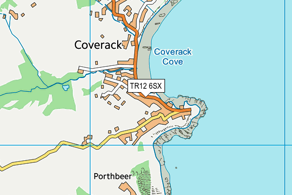 TR12 6SX map - OS VectorMap District (Ordnance Survey)