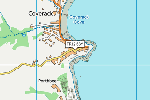 TR12 6SY map - OS VectorMap District (Ordnance Survey)