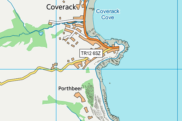 TR12 6SZ map - OS VectorMap District (Ordnance Survey)