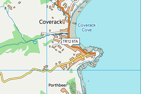 TR12 6TA map - OS VectorMap District (Ordnance Survey)