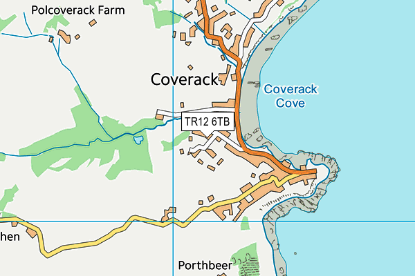 TR12 6TB map - OS VectorMap District (Ordnance Survey)