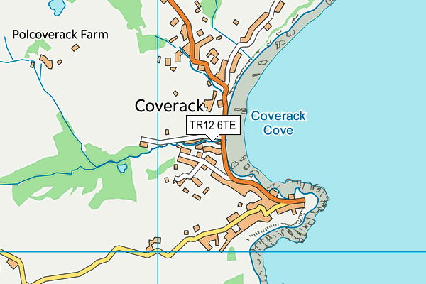 TR12 6TE map - OS VectorMap District (Ordnance Survey)