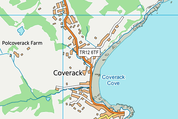 TR12 6TF map - OS VectorMap District (Ordnance Survey)