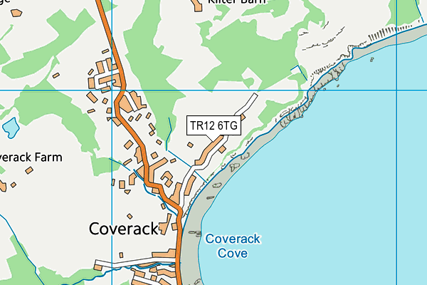 TR12 6TG map - OS VectorMap District (Ordnance Survey)