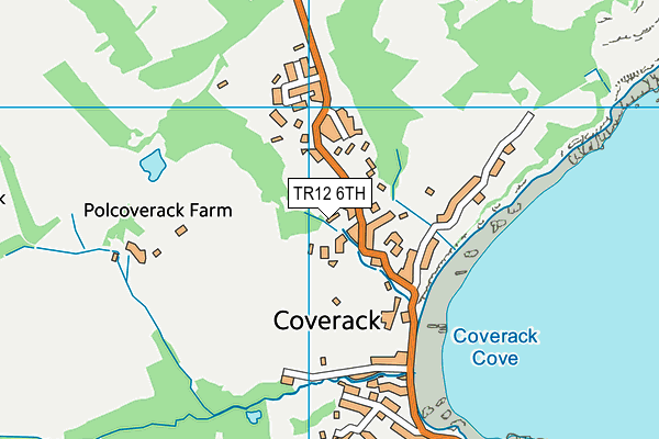 TR12 6TH map - OS VectorMap District (Ordnance Survey)