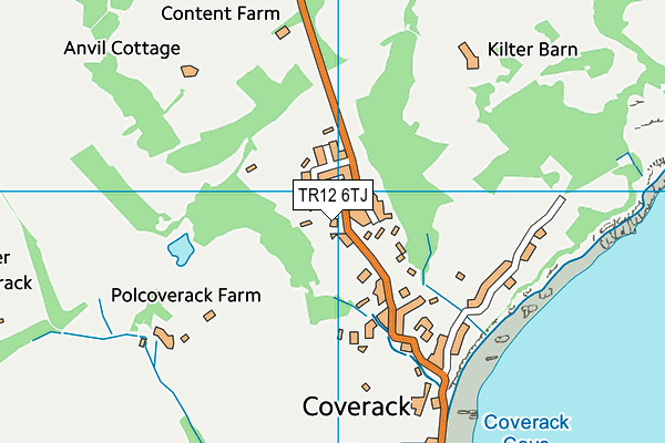 TR12 6TJ map - OS VectorMap District (Ordnance Survey)