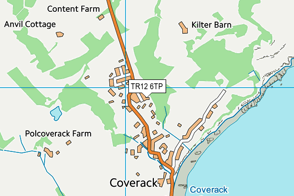 TR12 6TP map - OS VectorMap District (Ordnance Survey)
