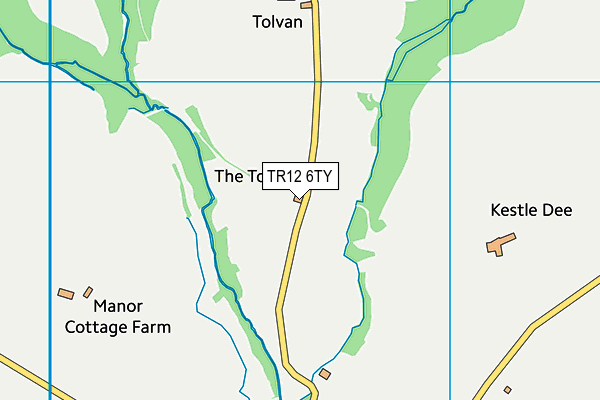 TR12 6TY map - OS VectorMap District (Ordnance Survey)