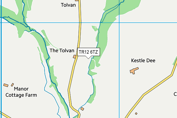 TR12 6TZ map - OS VectorMap District (Ordnance Survey)