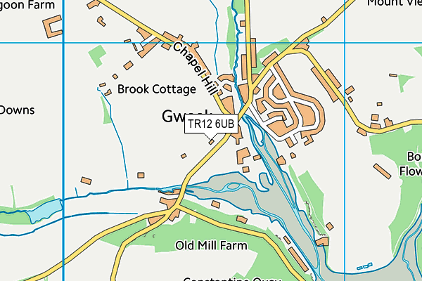 TR12 6UB map - OS VectorMap District (Ordnance Survey)