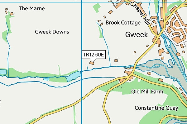 TR12 6UE map - OS VectorMap District (Ordnance Survey)