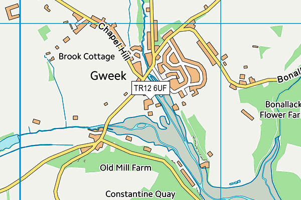 TR12 6UF map - OS VectorMap District (Ordnance Survey)