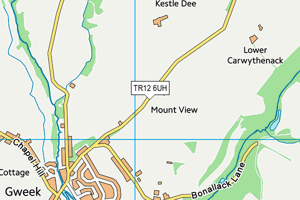 TR12 6UH map - OS VectorMap District (Ordnance Survey)
