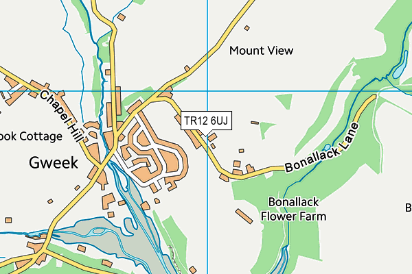 TR12 6UJ map - OS VectorMap District (Ordnance Survey)