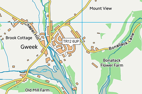 TR12 6UP map - OS VectorMap District (Ordnance Survey)