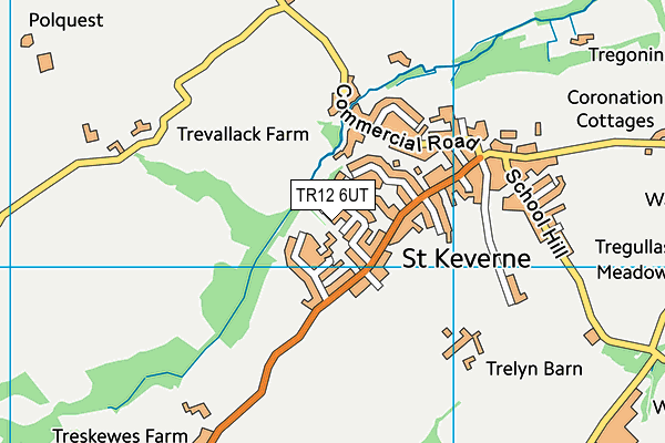 TR12 6UT map - OS VectorMap District (Ordnance Survey)