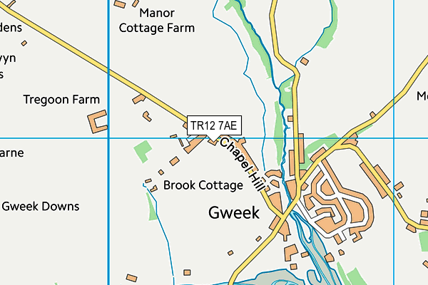 Helford River Gig Club Sports Field (Closed) map (TR12 7AE) - OS VectorMap District (Ordnance Survey)