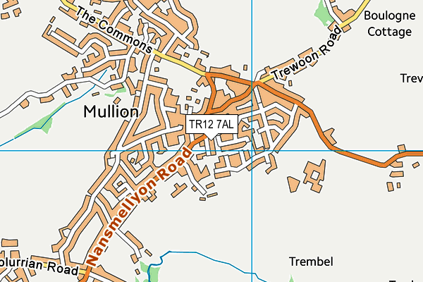 TR12 7AL map - OS VectorMap District (Ordnance Survey)