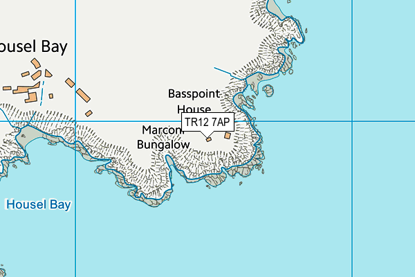 TR12 7AP map - OS VectorMap District (Ordnance Survey)