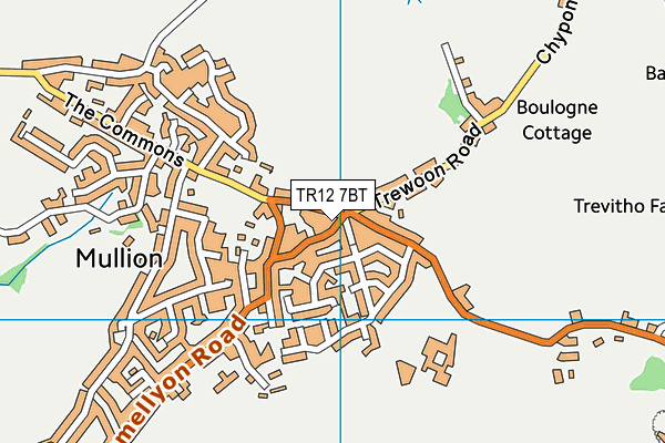 TR12 7BT map - OS VectorMap District (Ordnance Survey)