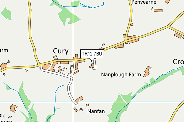 TR12 7BU map - OS VectorMap District (Ordnance Survey)