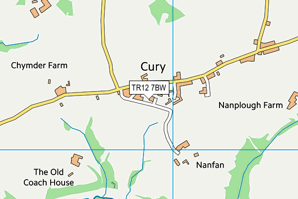 Cury Jubilee Playing Fields map (TR12 7BW) - OS VectorMap District (Ordnance Survey)